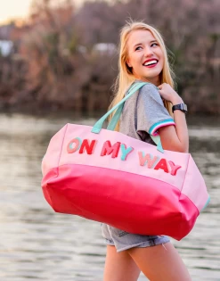 Bari Lynn Duffle Bag (Light Coral) - On My Way