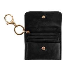 Baby Registry Black Mini Wallet Card Holder & Key Chain Charm