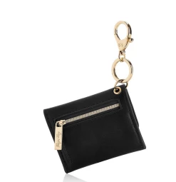 Baby Registry Black Mini Wallet Card Holder & Key Chain Charm