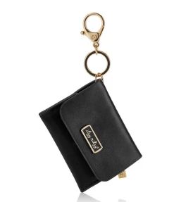 Baby Registry Black Mini Wallet Card Holder & Key Chain Charm