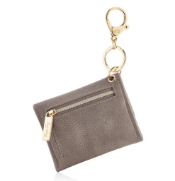 Itzy Ritzy Taupe Mini Wallet Card Holder & Key Chain Charm Baby Accessories
