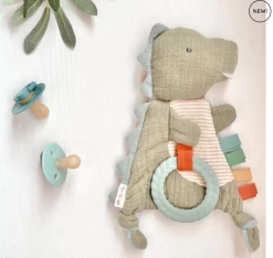 Itzy Ritzy Bitzy Crinkle Dino Sensory Toy W/ Teether