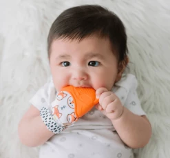 Itzy Ritzy Itzy Mitt Silicone Teething Mitts Fox