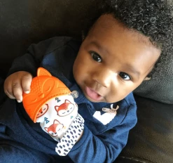 Itzy Ritzy Itzy Mitt Silicone Teething Mitts Fox