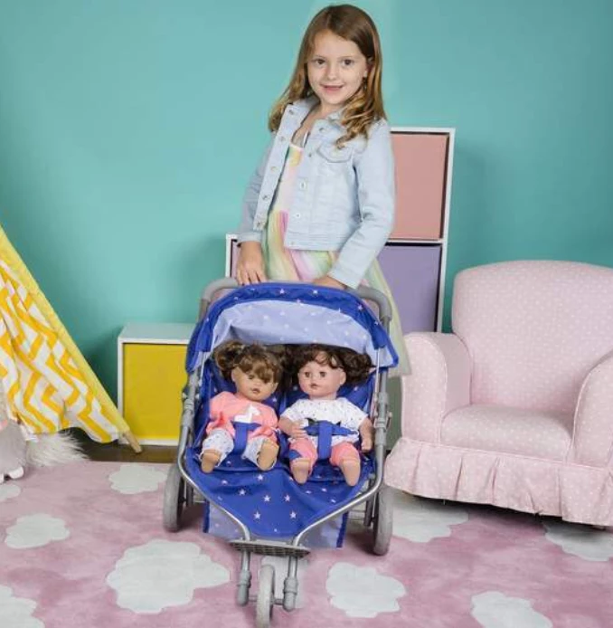 Deals ❤️ Adora Toys Starry Night Twin Jogger Stroller 🔥 3 Adora Toys Starry Night Twin Jogger Stroller