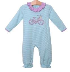 Trotter Street Fall 22 Bicycle Ruffle Romper New Arrivals