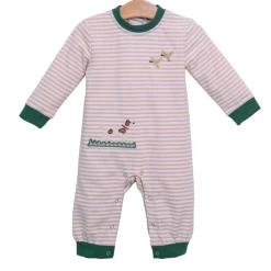 Trotter Street Fall 22 Duck Hunt Romper 50% Off Fall Clothing