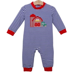 Trotter Street Fall 22 New Arrivals Farm Barn Boy Romper