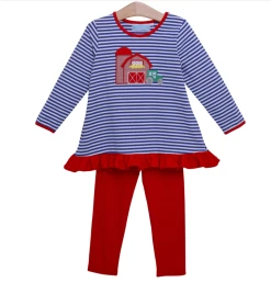 Trotter Street Fall 22 Farm Barn Ruffle Pant Set