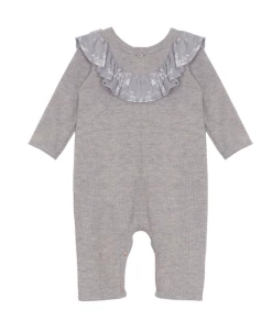 Mabel & Honey Fall 22 New Arrivals Frost Rayon & Knit Romper Purple