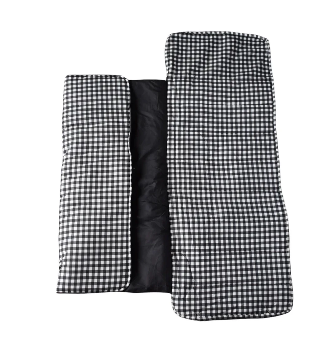 Best Pirce ⌛ SugarBee Black Gingham Nap Mat Gifts ⌛ 2 SugarBee Black Gingham Nap Mat Gifts
