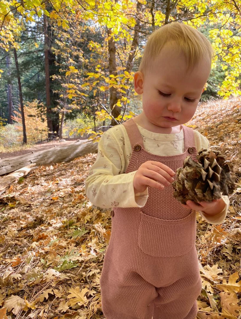 Outlet 🥰 Me & Henry/Ettie & H Fall New Arrivals Rose Knit Perran Overall ✔️ 2 Me & Henry/Ettie & H Fall New Arrivals Rose Knit Perran Overall