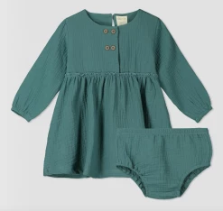 Me & Henry/Ettie & H Fall New Arrivals Teal Gauze Mirren Dress