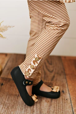 Serendipity/Swoon Baby 22 Leopard Button Tunic W/Stripe Legging