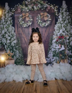 Serendipity/Swoon Baby 22 Leopard Button Tunic W/Stripe Legging