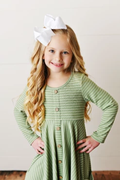 Serendipity/Swoon Baby 22 New Arrivals Sage Ribbed Pocket Dress