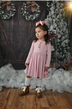 Serendipity/Swoon Baby 22 Mauve Waffle Bamboo Dress