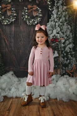 Serendipity/Swoon Baby 22 Mauve Waffle Bamboo Dress