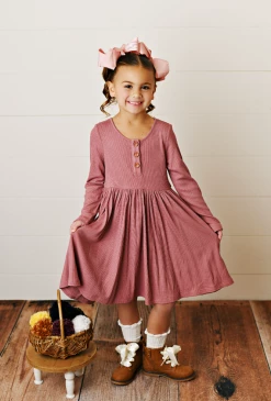 Serendipity/Swoon Baby 22 New Arrivals Berry Waffle Bamboo Dress
