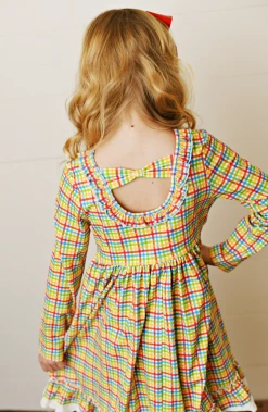 Serendipity/Swoon Baby 22 Plaid Charming Eyelet Trim Dress 50% Off Fall Clothing