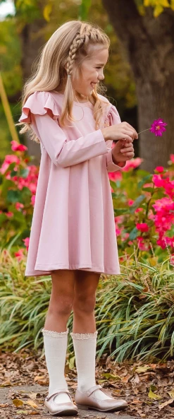 Mabel & Honey Fall 22 Sweet Magnolia Knit Dress Pink New Arrivals