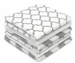 Baby Registry Kushies Washcloth 6 Pk Grey