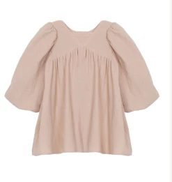 Mabel & Honey Fall 22 Maple Gauze Dress Brown