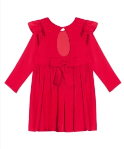 Mabel & Honey Fall 22 75% OFF Christmas Sweet Scarlett Charmeuse Dress Red