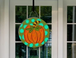 Baxter & Me Speckled Pumpkin Door Hanger