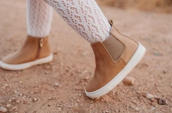 Consciously Baby Shoes Sedona Brown Chelsea Boot Hard Sole