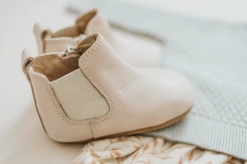 Consciously Baby Vail Cream Leather Chelsea Boot Soft Sole