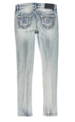 Silver Jeans Girls Silver Amy Bleach Wash Denim Jegging