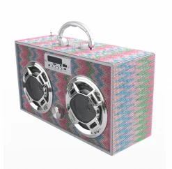WIRELESS EXPRESS Chevron Bling Retro Bluetooth Boombox Toys