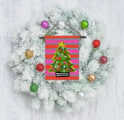 Baxter & Me Gifts Funky Red Pink Tree Mini Wall Hanging