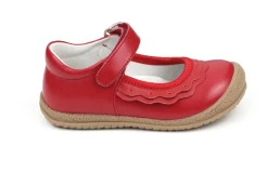 L'Amour Shoes Red Paige Ruffle Mary Jane