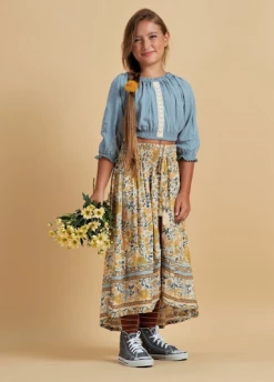 Bela & Nuni Fall New Arrivals Blue Gipsy Top