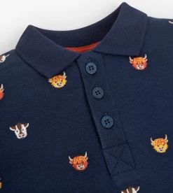 Joules Highland Cow Embroidered Polo New Arrivals