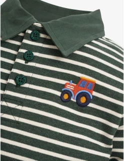 Joules Tractor Green Stripe Polo New Arrivals