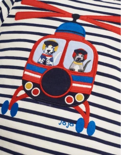 Joules Helicopter Navy Stripe Top 50% Off Fall Clothing