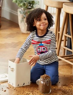 Joules Helicopter Navy Stripe Top 50% Off Fall Clothing