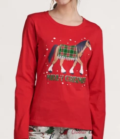 Hatley Fall Country Christmas Women's Long Sleeve Tee
