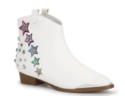 Mia Miss Dallas Shooting Star Western Bootie In White Shoes