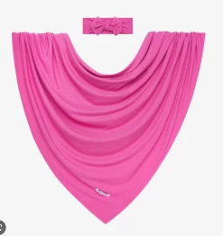 Posh Peanut Fall Posh Peanut Solid Ribbed Posh Violet Infant Swaddle & Headwrap Set Infant Clothing