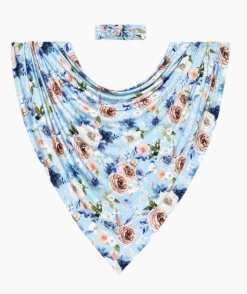 Posh Peanut Fall Infant Clothing Posh Peanut Frostine Infant Swaddle & Headwrap Set