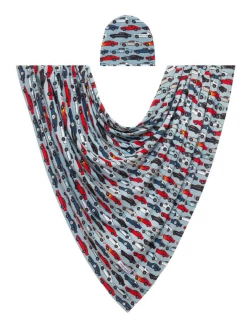 Posh Peanut Fall Posh Peanut Miles Swaddle & Beanie Set