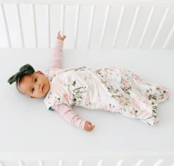 Posh Peanut Fall Infant Clothing Posh Peanut Vintage Pink Rose Ruffled Sleep Bag