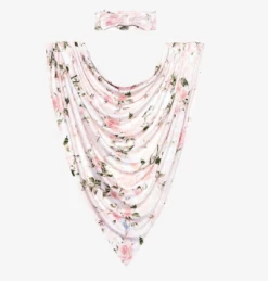 Posh Peanut Fall Posh Peanut Vintage Pink Rose Swaddle Headband Set Infant Clothing