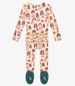 Posh Peanut Fall Posh Peanut Skyla Ruffled Zippered One Piece Infant Clothing