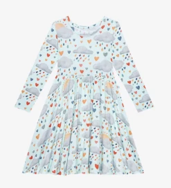 Posh Peanut Fall Infant Clothing Posh Peanut Briella LS Basic Twirl Dress