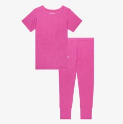 Posh Peanut Fall Posh Peanut Posh Violet Ribbed Short Sleeve Pajamas Infant Clothing